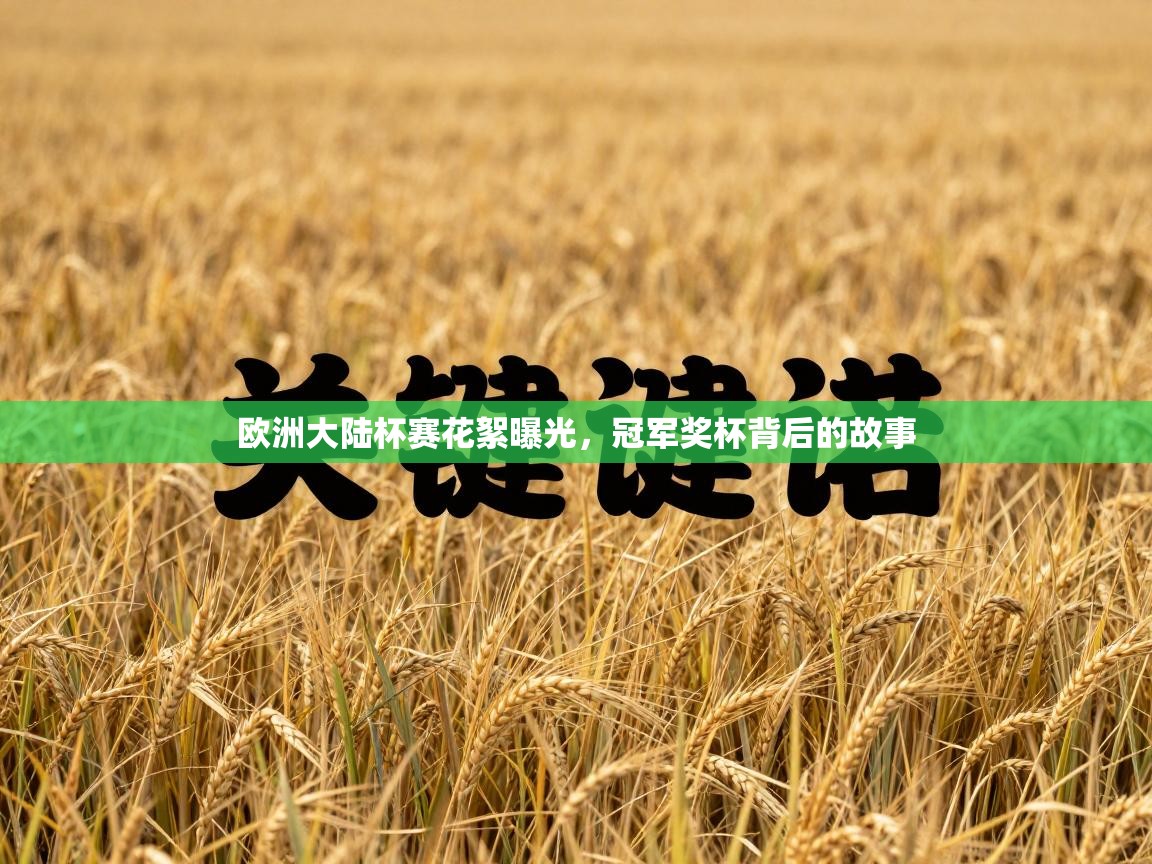 欧洲大陆杯赛花絮曝光，冠军奖杯背后的故事  第2张